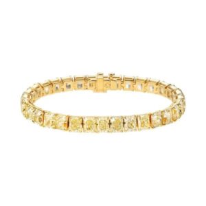 Lumen & Co. Fancy Yellow Radiant Cut Line Bracelet