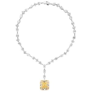 Lumen & Co. Fancy Yellow Diamond Drop Necklace