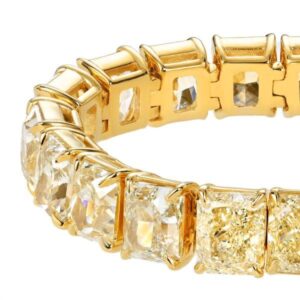 Alternative view of Lumen & Co. Fancy Yellow Radiant Cut Line Bracelet