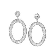 Lumen & Co. Rose & Round Cut Diamond Hoop Earrings