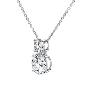 Alternative view of Lumen  & Co. Round Cut Toi et Moi Pendant